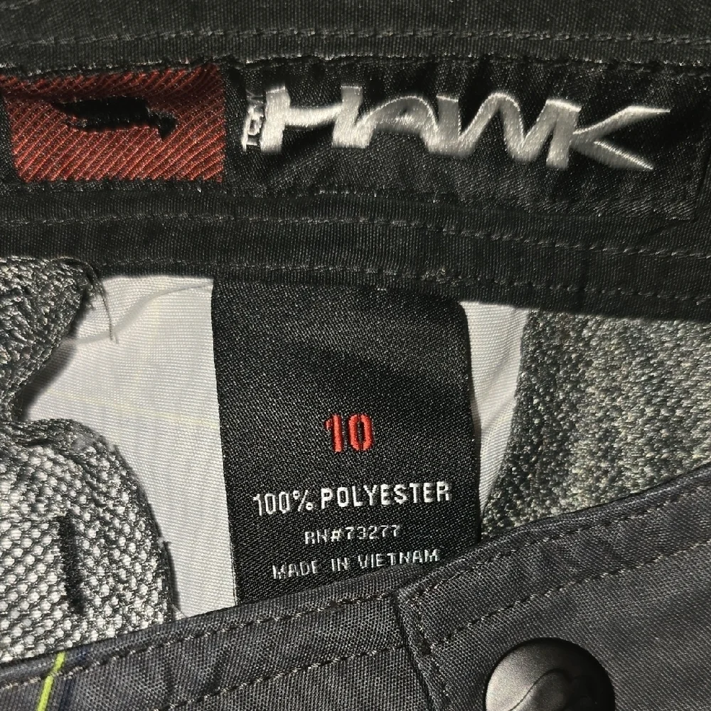 Tony Hawk Kids Dark Gray Grid Swim Trunks LOT-M
